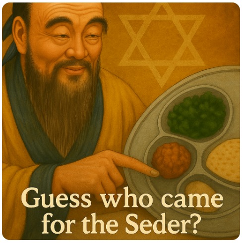 An illustrated Seder scene used as a visual study for the films floor